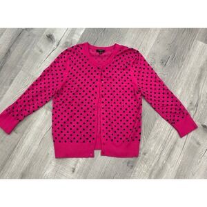 Cupio Pink Polka Dot Cardigan | Lightweight Button Front Sweater